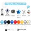 64pcs Astronaut Rocket Balloon Silver Number Birthday Balloon Set Space Theme Party Decoration Children's Party Supplies