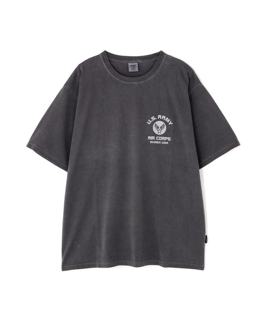 AVIREX FADE WASH AIR CORPS T-SHIRT Men's XL 410 Charcoal 783-5234033