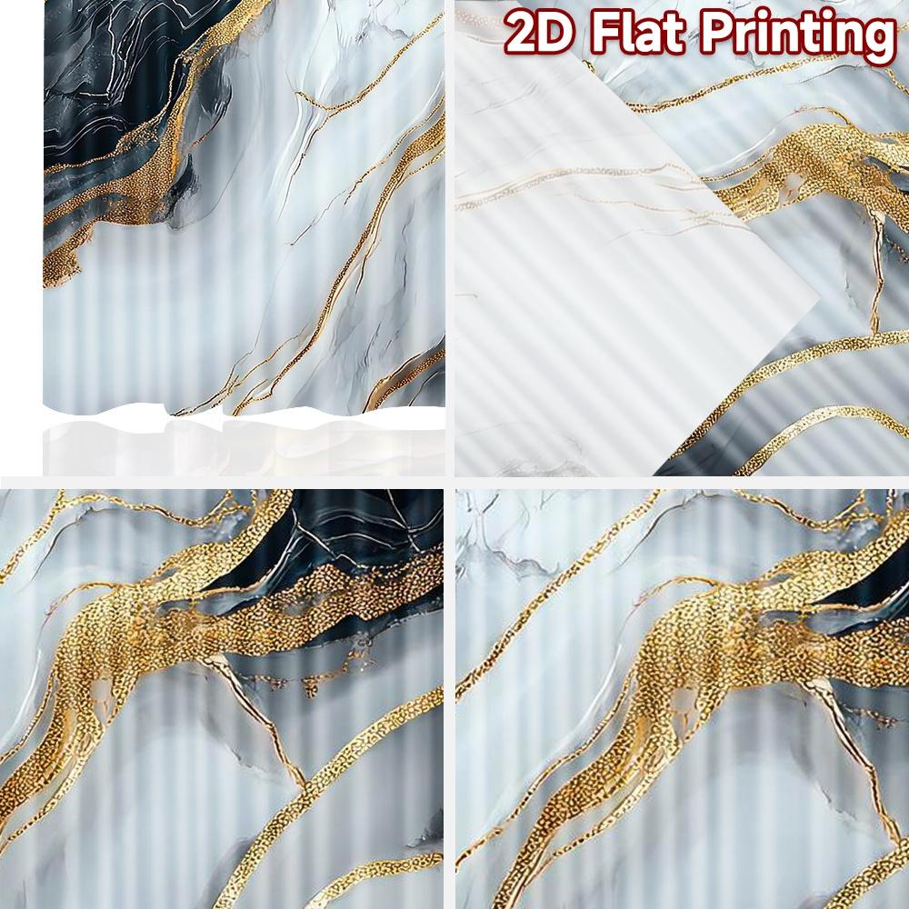 1pc 2D flat Photography Backdrop Popular Backdrop Gold and Black Waves 100% Polyester Birthday Party Use for Bedroom wall