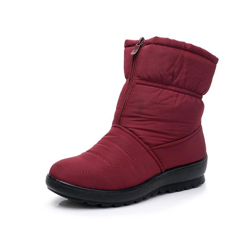 Gemütliche Neue Mode Damen Warme Schneeschuhe Mit Weicher Sohle Und Baumwollfutter Für Den Winter