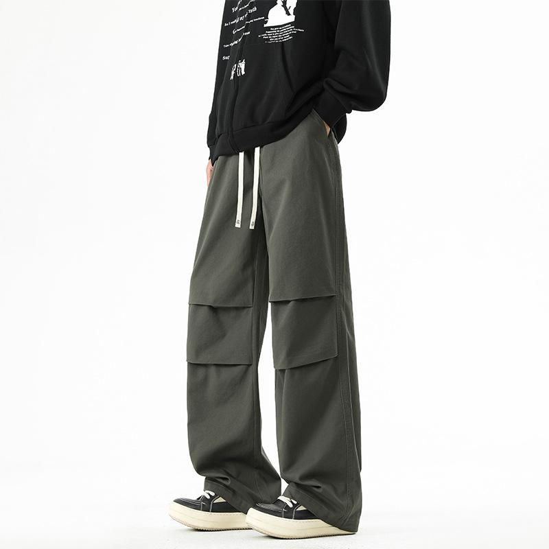 Мужские прямые свободные брюки весна-осень-лето новые американские повседневные брюки мужские уличные широкие рабочие брюки M