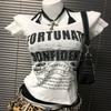 TrendHub American Vintage Short T-shrit Women Print Sexy Tops Streetwear Y2K Style Tees European Fashion Summer Gotho