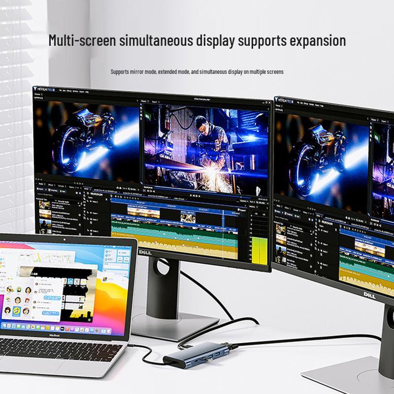 New USB-C Eleven-in-One Gigabit Docking Station with USB 3.0 and VGA Expansion for Laptops