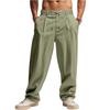 Men's Loose Linen Casual Minimalist Trendy Wide Leg Beach Sports Pants