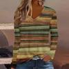 Women's autumn and winter fashion digital printed casual long sleeved T-shirt