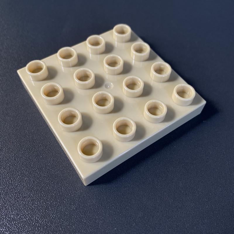 Compatible With Large Particles 4X4 Building Block 16 Holes Building Block Table Building Room Accessories Assembly Puzzle Building Block Double-Sided