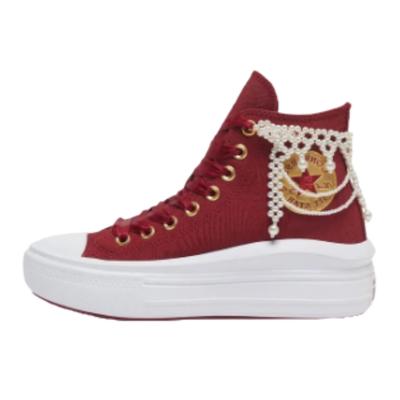 All Star Move Fashion Comfortable Durable High-Top Lifestyle Casual Shoes Women Sneaker Red A12771C