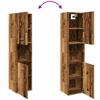 Vidaxl Wall-Mounted Bathroom Cabinet, Old Wood, 30X30X130 Cm
