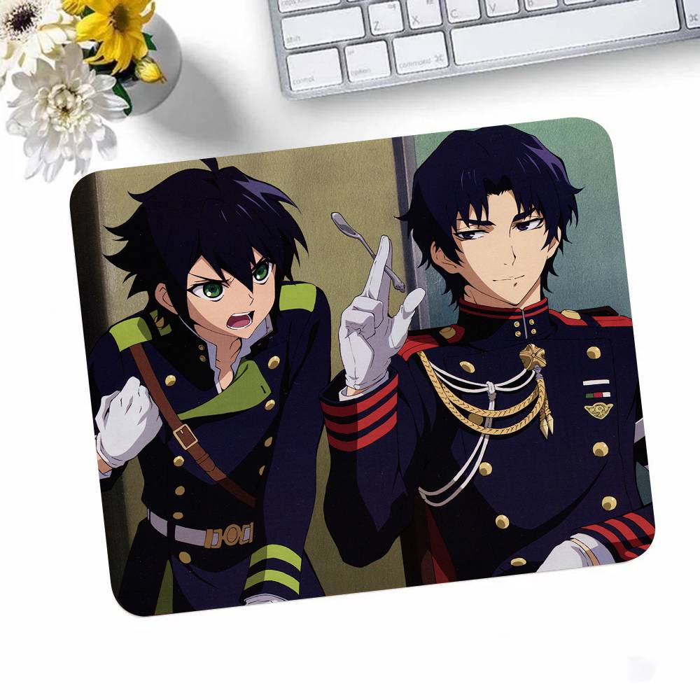 Anime Seraph Of The End Mousepad Small LockEdge Mouse Pad For Gamers Computer Desk Pad Rectangular Anti-slip Rubber