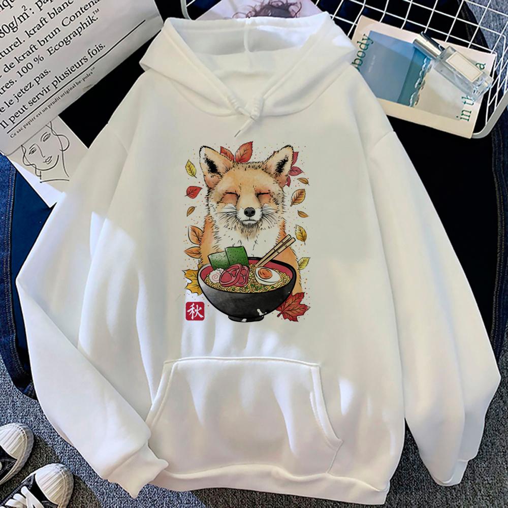 Fox Hoodies Women Unisex Winter  Funny Hood Tracksuit Women Unisex Korean Style Clothes