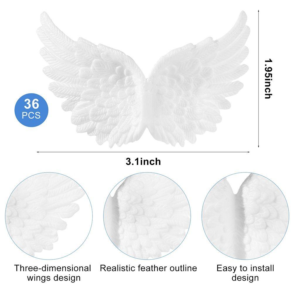 Costume Backpack Xmas Party Decoration Plastic Angel Wings Cake Decor Christmas Tree Ornaments