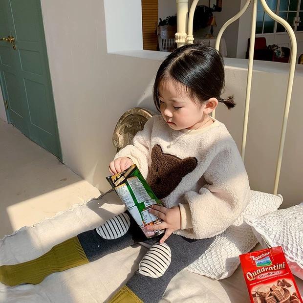 Velvet Hoodie Winter Clothing for Boys and Girls Cartoon Embroidered Velvet Sweater Korean Warm Top