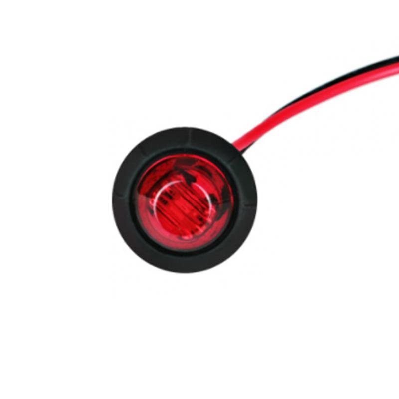 LED boční směrové světlo pro nákladní automobily s vysokým jasem, kulatý ukazatel směrového světla pro motocykly, bezpečnostní výstražná kontrolka, červená, bílá, jantarová