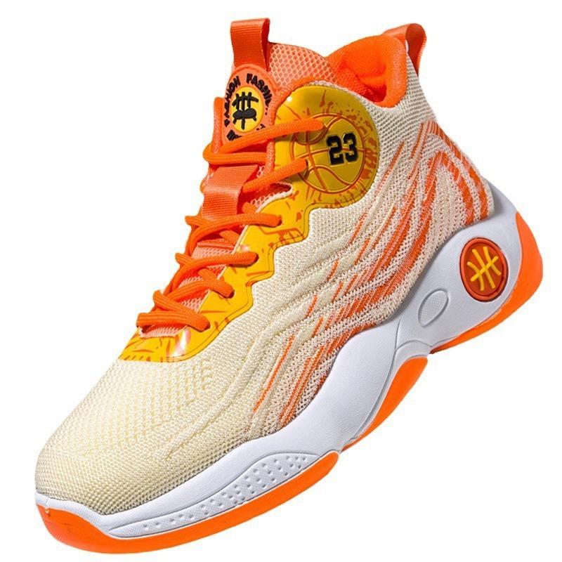 Men's Shoes Fashion Youth Comfortable Basketball Shoes Men's Mesh Breathable Student Outdoor Running Sports Shoes