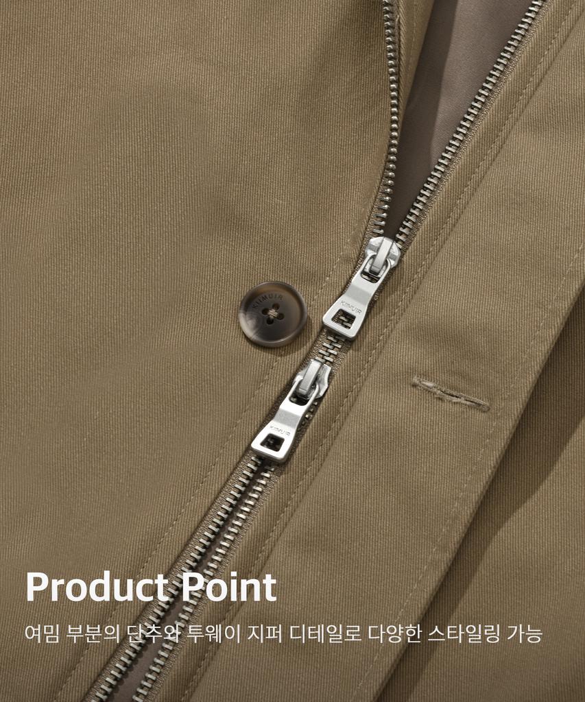 Kiimuir Loose Fit Collared Jacket_Khaki Beige