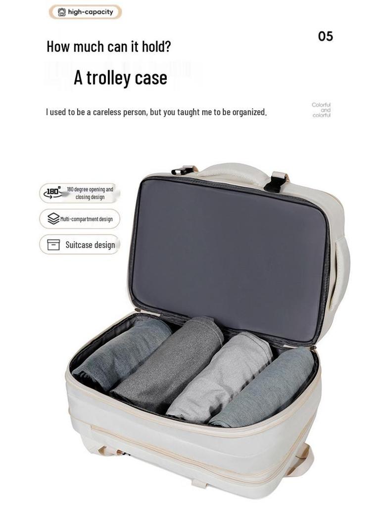 Lightweight Large-Capacity Backpack for Men & Women - Versatile for Business Trips, Short Travel, & Students
