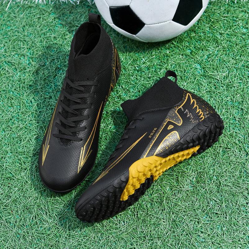 35-46 Młodzież Dorosły Duży Antypoślizgowe Odporne na Ścieranie Modne Krótkie Paznokcie Wysokie Trampki Piłkarskie