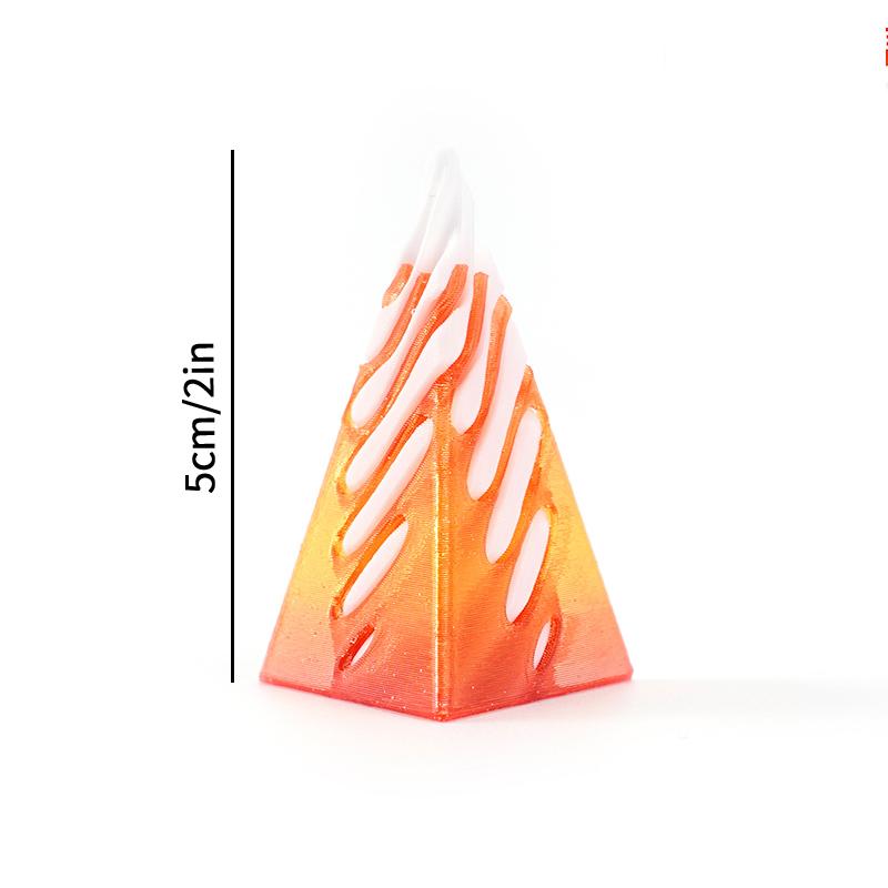 3D Printed Rotating Pyramid Toy 3d Spiral Cone Release Pressure Toys Desktop Accessorie Printed Through Pyramid Spiral Cone Toy