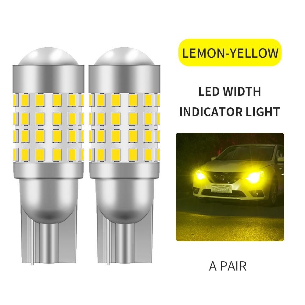 2PCS Car T10 LED Bulb W5W 194 LED Signal Lights Canbus 12V Trunk Lamps Auto Signal Lamp Accessories