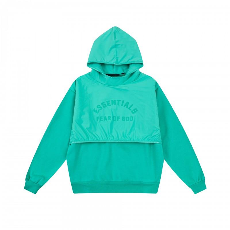 Unisex FOG Icon Double-Line Hoodie Cotton Warm Fleece Lined Crewneck Sweatshirt Winter Streetwear