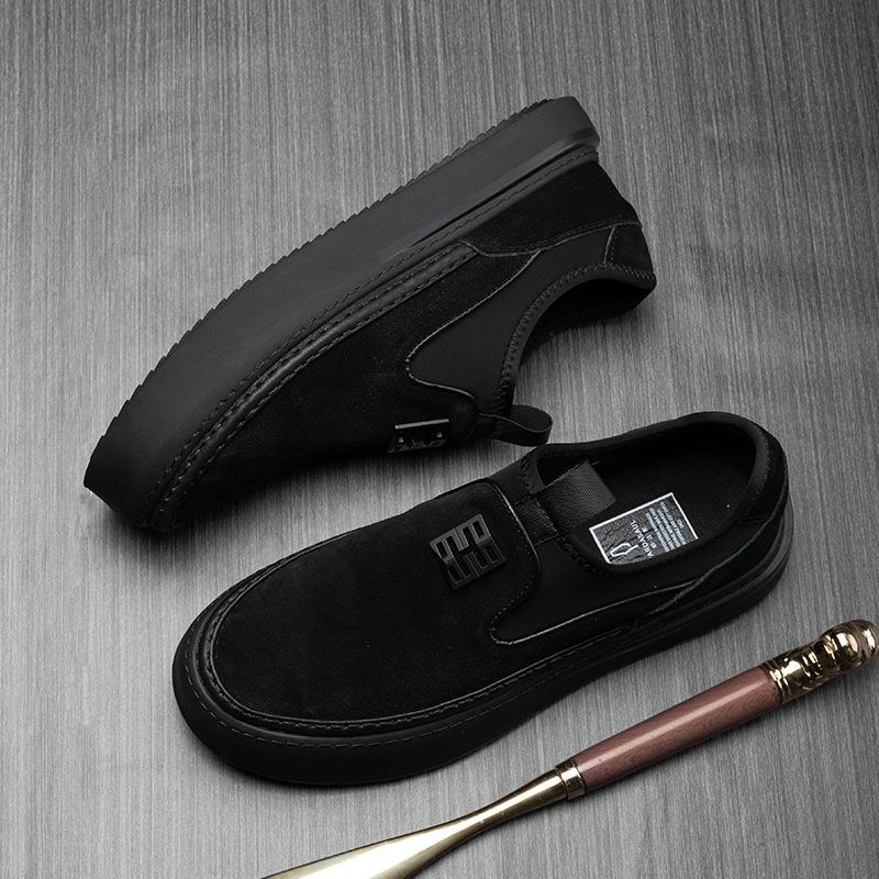 Men's shoes 2025 direct supply new men's shoes leather loafers trend one pedal breathable casual shoes leather shoes