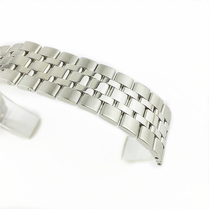Fünfgliedriges Edelstahl-Damenarmband - Dünnes Band mit Doppeldruck-Faltschließe, Größen 10-22mm