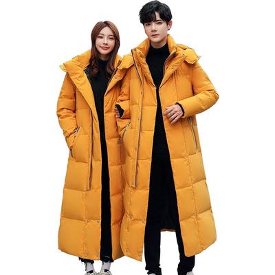 Piumino invernale da uomo spesso da donna Moda con cappuccio X-lungo caldo piumino d'anatra Abbigliamento di marca di alta qualità Taglie forti