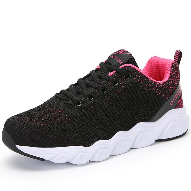 

Новая спортивная и повседневная обувь с плоской подошвой из мушиной ткани, универсальная шнуровка, большой размер - обувь 41