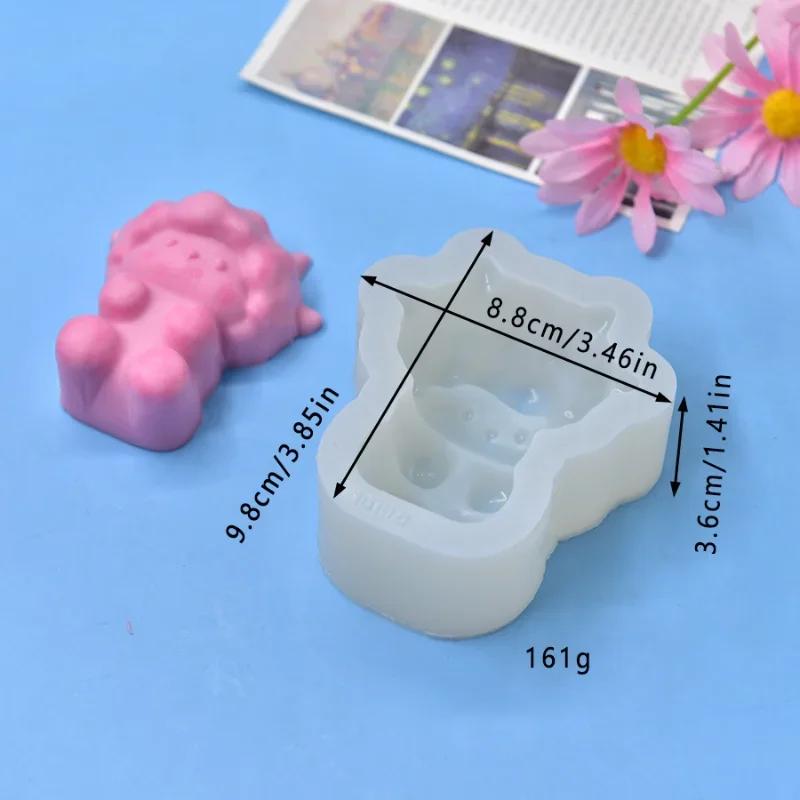 1 piece aromatherapy candle cartoon lamb silicone mold, 3D sheep gypsum ornament mold, creative silicone mold