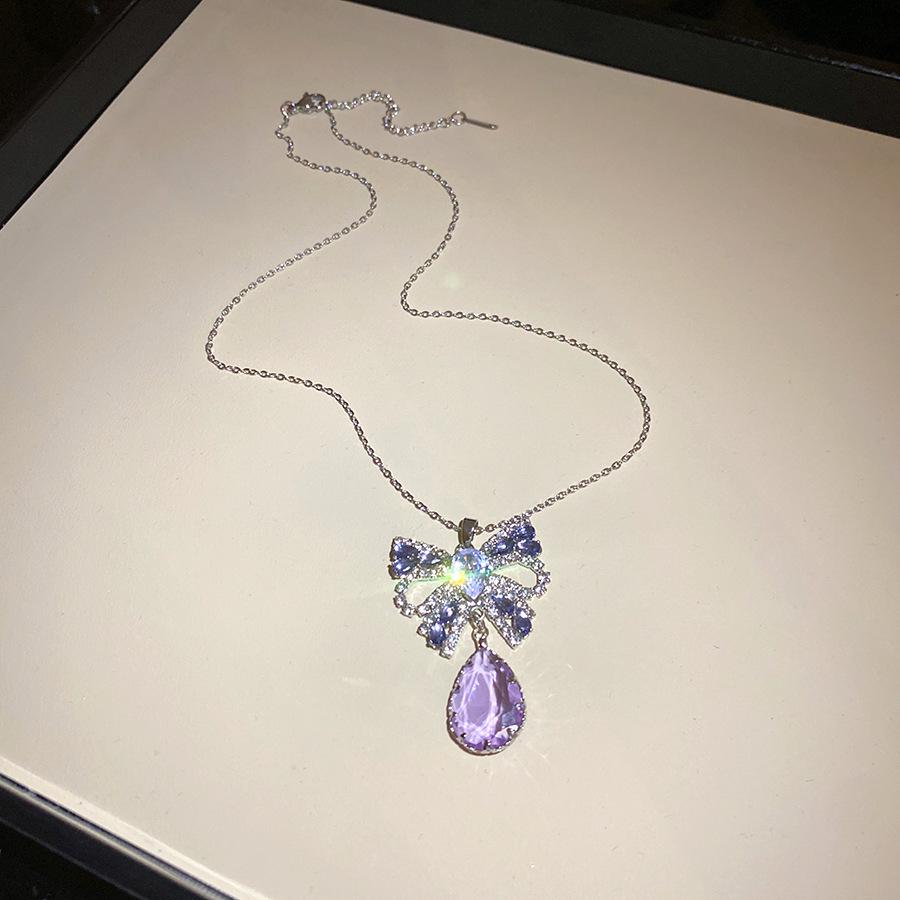 Zircon butterfly water drop fringed ear hook light luxury high-end temperament earrings cross-border explosion earrings design sense niche