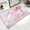 Nordic Style Marble Pattern Diatom Mud Bath Mat - Non-slip, Water-Absorbent, Quick-Drying, Wear-Resistant Foot Mat