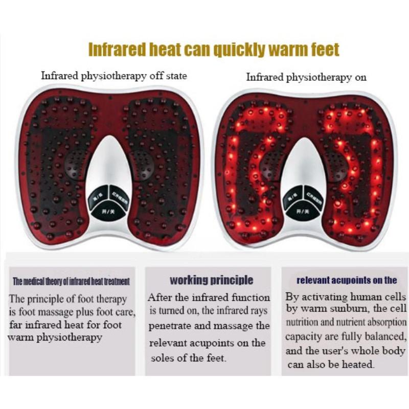 Household Foot Massager Infrared Heating Foot Vibration Massage Machine Foot Acupoint Hot Compress Therapy Instrument