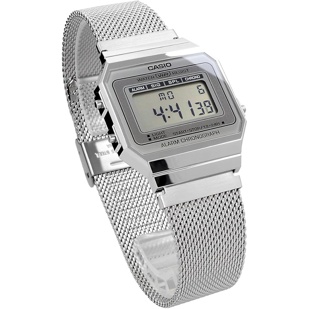 Casio CASIO Digital Watch Vintage Series A700WM-7A Metal Mesh Band Men's Women's Silver Oversea...