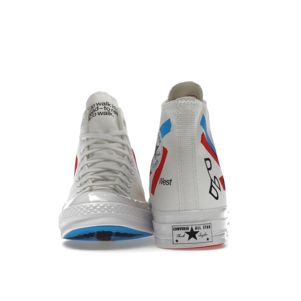Patta X Experimental Jetset X Converse Chuck 70 High Patta Psychogeographic Practice Unisex Sneakers White Fiery-Red Diva-Blue A03173C