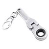 Metal Ratchet Wrench Mini Shaped Wrench Key Ring Creativity Racing Keychain  Men's Gifts