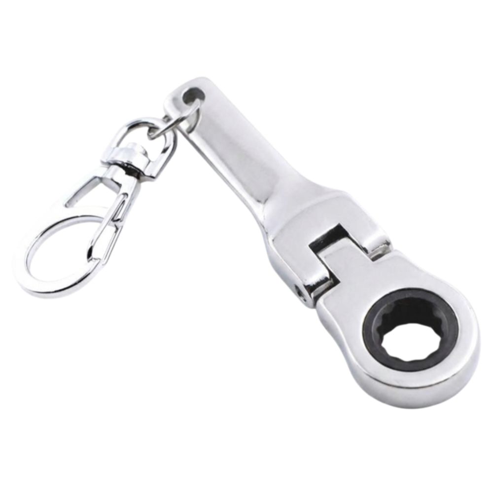 Metal Ratchet Wrench Mini Shaped Wrench Key Ring Creativity Racing Keychain Men's Gifts