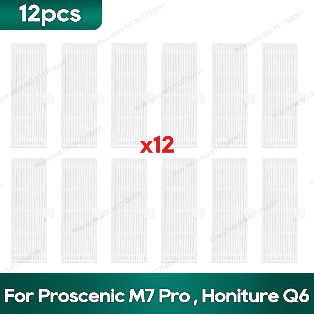 Kompatibel für Lenovo t1s Pro Proscenic M7 Pro, Honiture Q6 Zubehör Roboterstaubsauger Walzenbürste Hepa-Filter Wischtuch Staubbeutel Teile