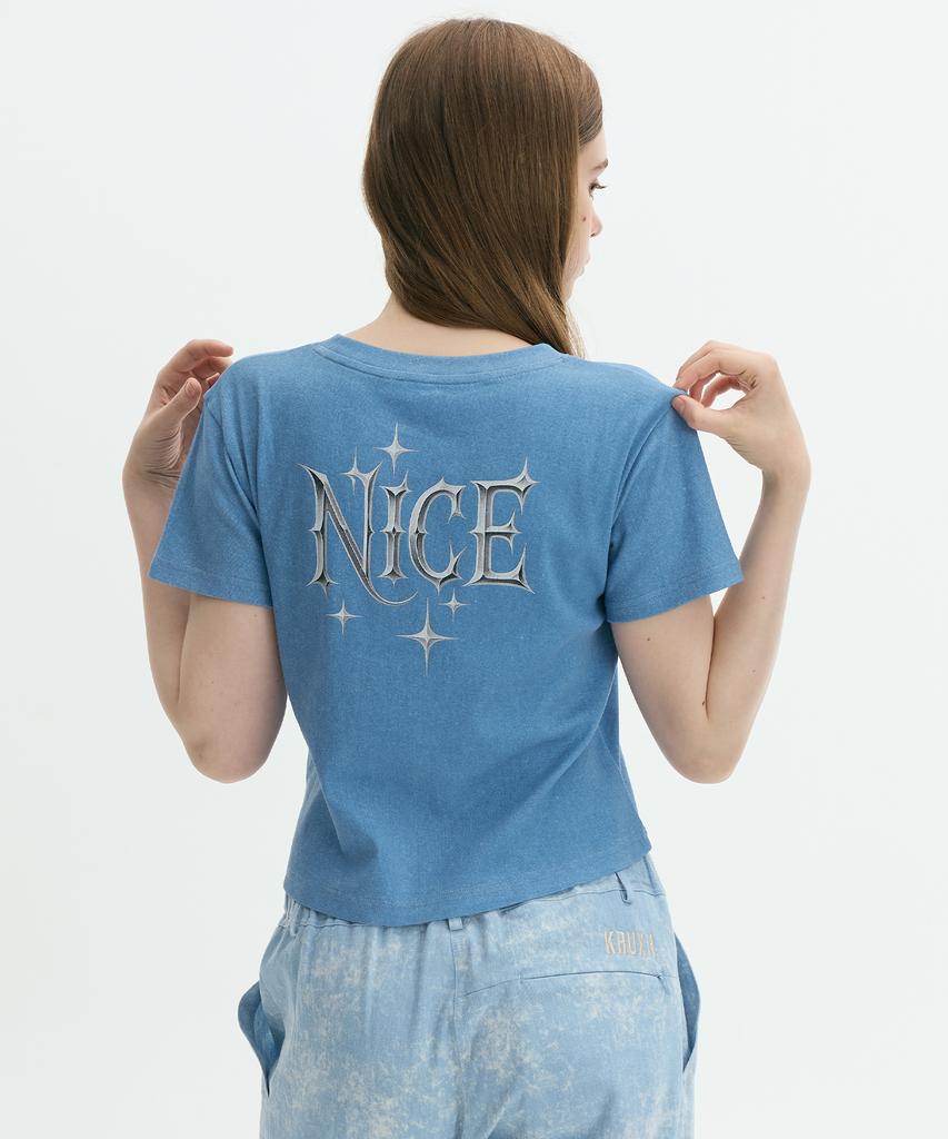 Keuleogsi Pigment Nice Crop Top Dust Blue
