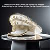 Sequins Captain Hat Crystal Sailor Hat for Disco House Cocktail Parties Vacation Sparkly Crystal for Comedian Actor