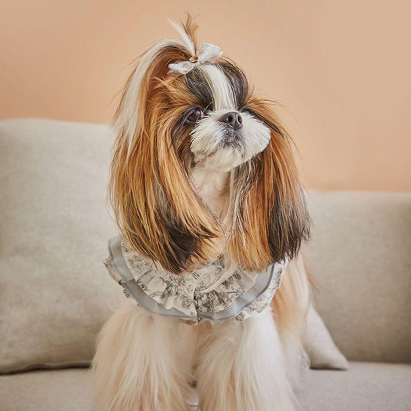 CAHIERS Vrstvený krajkový volán Francouzské šaty