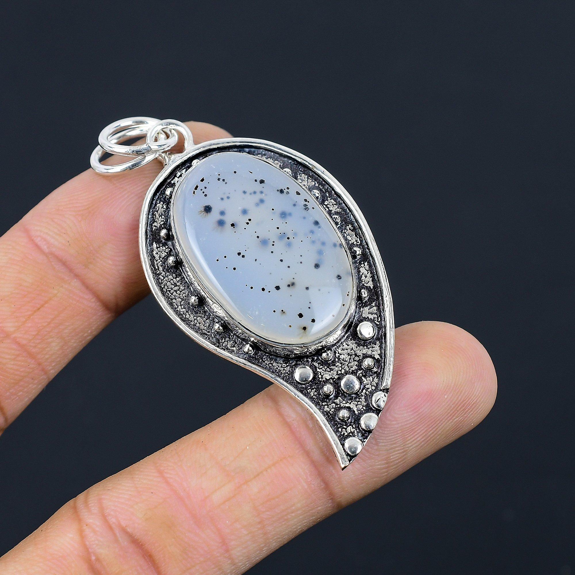

Easter Sale 925 Silver Montana Agate Gemstone Engagement Bezel Pendant Jewelry