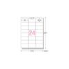 A-One Label Stickers 31288, Printer Compatible, Easy Peel Type, A4, 24 Labels per Sheet, 100