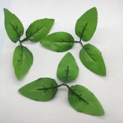 20Pcs Artificial Green Plants Elegant Home Decoration Natural Color Trident Leaf Fake Premium Decorate