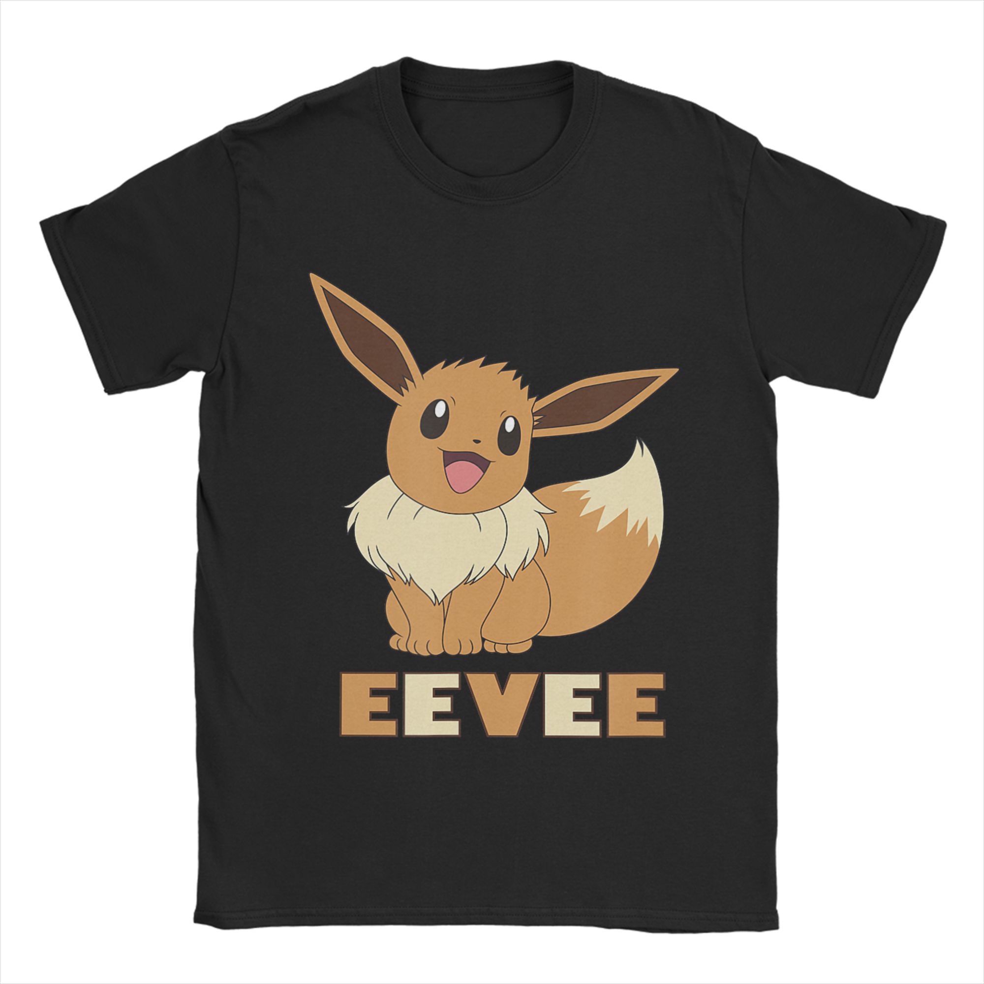 

Streetwear T Shirt Summer Pokemon Eevee Sleeping On Leaves Generation Novelty T-Shirts Cotton Tshirt Print Short Sleeve Tees L