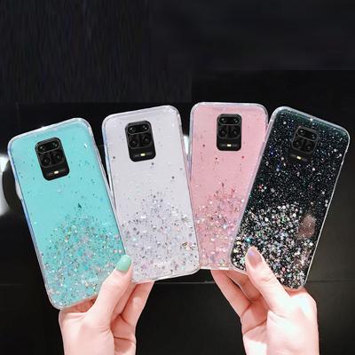 Bling Glitter Star Glitter Case für Xiaomi 13T Pro 12T 11T Poco X5 Pro Redmi Note 12 Pro Note 11 10 Pro Glänzende Pailletten Klare Rückseite