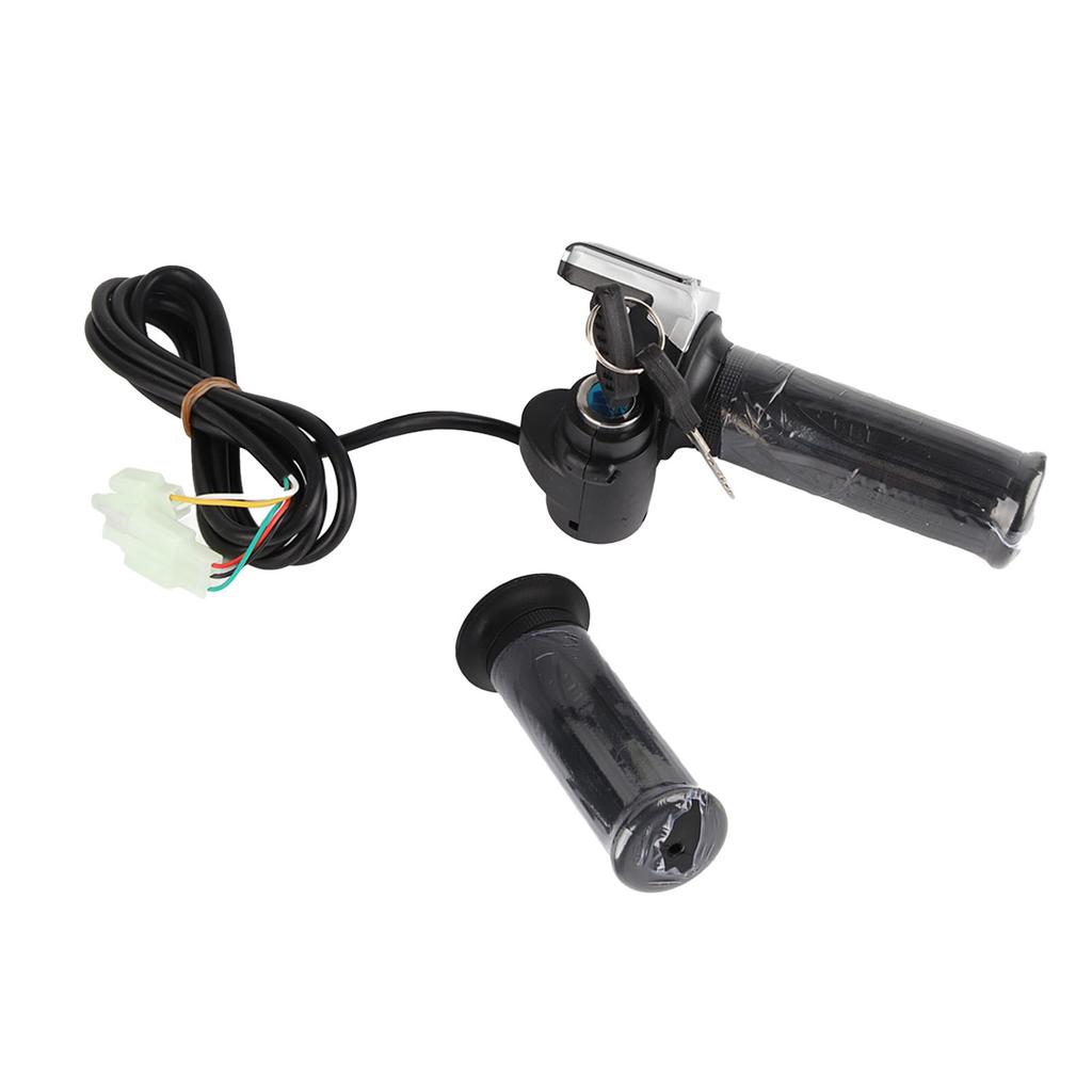 Accelerator cu Rotație Parțială 36V cu Indicator LED de Putere Blocare cu Cheie pentru Biciclete Electrice Scutere