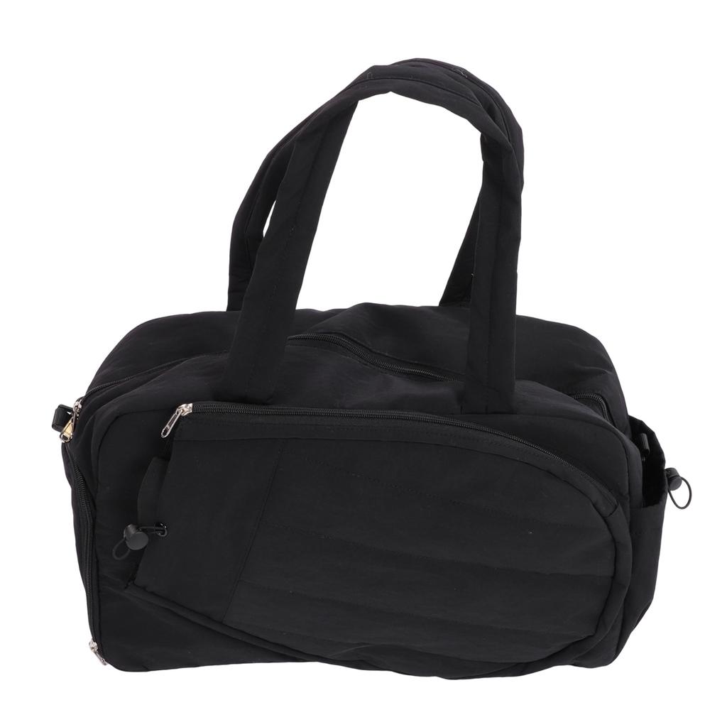 Tennis Bag with Shoe Compartment Shoulder Strap 42L Large Capacity Waterproofing Badminton Bag Handbag for Gym Black