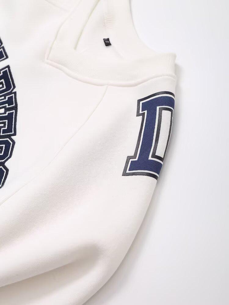 2024 Autumn Women's College Style European & American Fashion Sweatshirt and Casual Pants Set