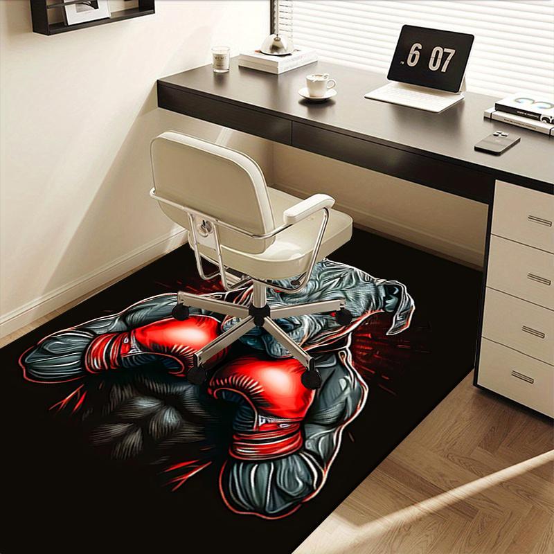 Boxing Dog Chair Mat Office Carpet for Home Decor, Oversized Rug for Sofa, Desk, Bedroom, Living Room, Gift Idea