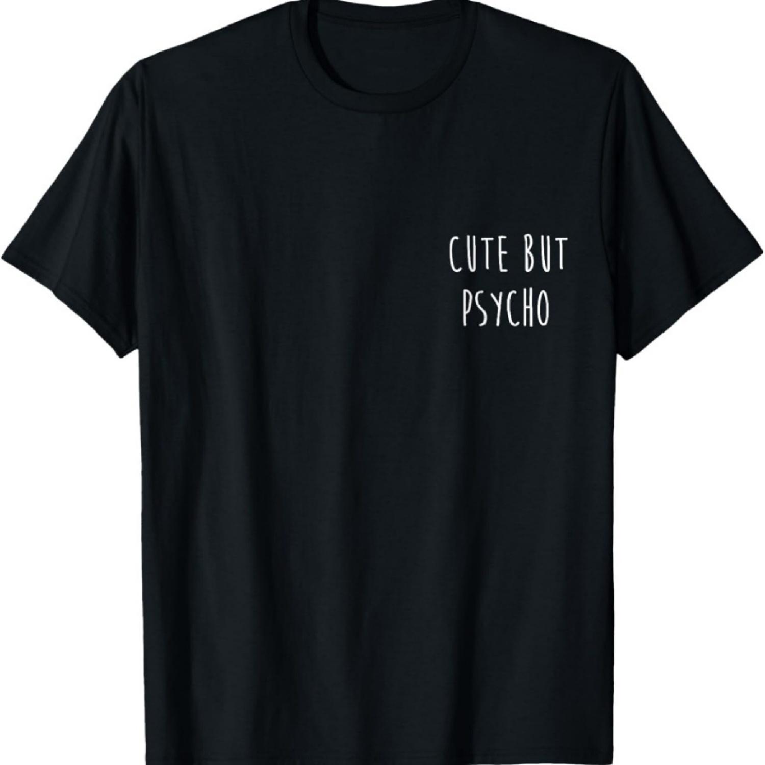 

Милая, но психованная футболка, смешной саркастичный юмор, подарок, топ, футболка XXXXXL чёрный